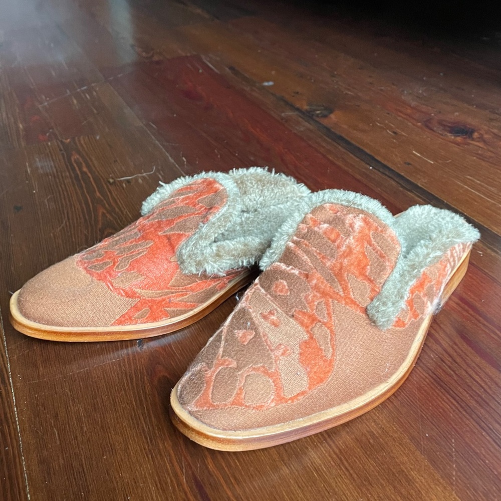 Butterfly Effect Faux Fur Slip On Flats